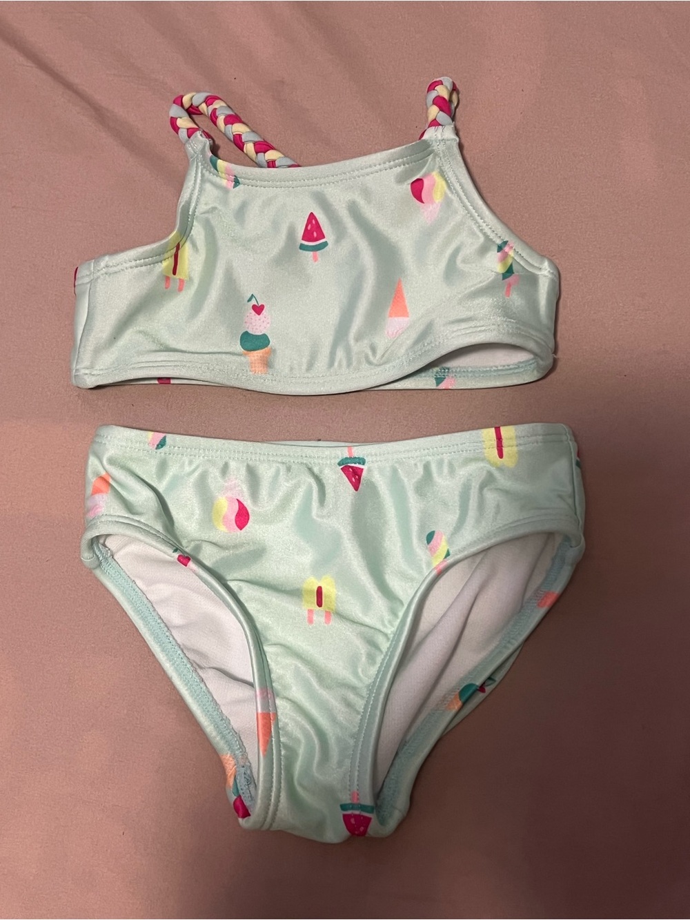 Infant Mint Print Two-Piece Swimsuit NWOT